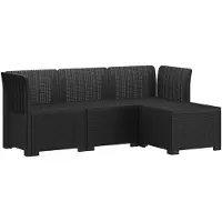 vidaXL 4-Zitter Tuin Sofa Rattan Look PP Antraciet