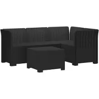 vidaXL 4-Zitter Tuin Sofa Rattan Look PP Antraciet
