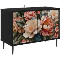 vidaXL TV-kast BORNE, 69 x 33 x 50,5 cm, zwart, eikenlook