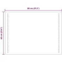 vidaXL LED Badkamerspiegel Doorzichtig 80 x 60 cm gehard glas