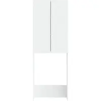 vidaXL Toiletkast DELFT Wit 66 x 25,5 x 190 cm Bewerkt hout