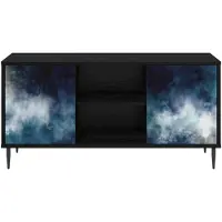 vidaXL TV-kast RAALTE, 102 x 33 x 51 cm, zwart, eikenlook