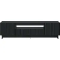 vidaXL LED-TV-kast EDE, 153 x 35 x 43 cm, zwart, houtvezel
