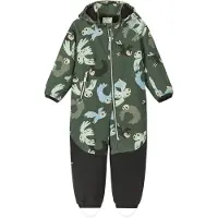 Reima - Kid's Mjosa Softshell Overall Print - Overall 98, olijfgroen