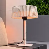 LUCANDE Pyravo terrasverwarmer, beige, aluminium, hoogte 70 cm, IP44 - , Pyravo, Beige, Metaal, Modern
