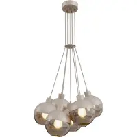 Masterlight 7-lichts hanglamp Opera beige terra