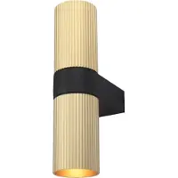 Artdelight Wandspot Ribbels Linea Mat Goud Met Zwart