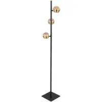 Steinhauer Led vloerlamp Belluno 3-lichts messing - glas