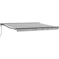 vidaXL Zonnescherm Frame Antraciet en Wit 400 × 300 cm