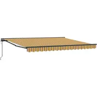 vidaXL Zonnescherm Frame Geel en Grijs 400 × 300 cm