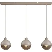 Masterlight 3-lichts hanglamp Opera beige terra