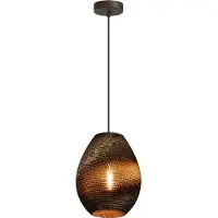 Masterlight 1-lichts hanglamp Carta Pineapple Think-paper cacao Ø 24cm