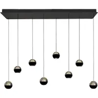 Steinhauer Eettafel hanglamp 115cm Belluno 8-lichts led - zwart