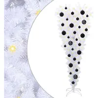 vidaXL Kunstkerstboom met 150 LED Wit 120 cm PVC en Staal