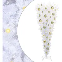 vidaXL Kunstkerstboom met 150 LED Wit 120 cm PVC en Staal
