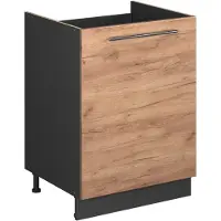 Vicco Wastafelkast Fame-Line Goudkleurig Eiken/Antraciet 60 cm, Model 63423