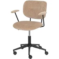 Woood Brint Bureaustoel Met Armleuning - Zand - 87x62x63