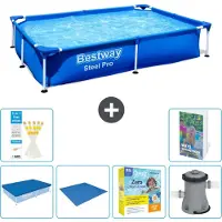 Bestway Steel Pro, rechthoekig zwembad - 221x150x43 cm - 5-delig, model S24