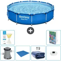Bestway Steel Pro, ronde opblaasbare zwembad - 366x76 cm - 5-delig, model S272