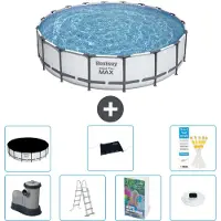 Bestway Steel Pro MAX, ronde opblaasbare zwembad - 549x122 cm - 6-delig, model S598