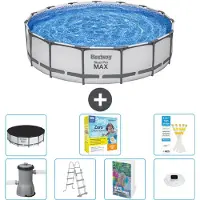 Bestway Steel Pro MAX, ronde opblaasbare zwembad - 457x122 cm - 6-delig, model S526