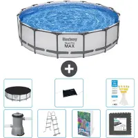 Bestway Steel Pro MAX, ronde opblaasbare zwembad - 457x122 cm - 6-delig, model S543