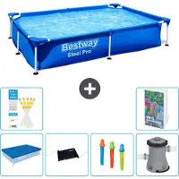 Bestway Steel Pro, rechthoekig zwembad - 221x150x43 cm - 5-delig, model S37