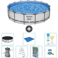 Bestway Steel Pro MAX, ronde opblaasbare zwembad - 457x122 cm - 6-delig, model S568