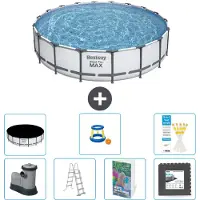 Bestway Steel Pro MAX, ronde opblaasbare zwembad - 549x122 cm - 6-delig, model S525
