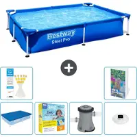 Bestway Steel Pro, rechthoekig zwembad - 221x150x43 cm - 5-delig, model S4