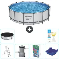 Bestway Steel Pro MAX, ronde opblaasbare zwembad - 488x122 cm - 5-delig, model S662