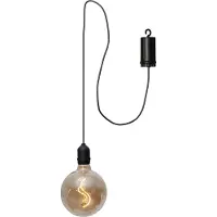 Star Trading LED-glazen bol "Bowl", warmwit, 1 meter kabel, 12,5x19,5 cm, IP44, werkt op batterijen