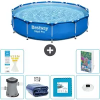 Bestway Steel Pro, ronde opblaasbare zwembad - 366x76 cm - 5-delig, model S326