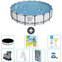 Bestway Steel Pro MAX, ronde opblaasbare zwembad - 549x122 cm - 6-delig, model S529