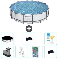 Bestway Steel Pro MAX, ronde opblaasbare zwembad - 549x122 cm - 6-delig, model S562