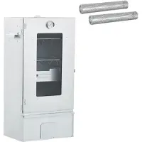 vidaXL Koude Roker met Rokerbuis 44,5 x 29 x 83 cm Zilverkleurig