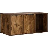 vidaXL Kattenkrat Meubel Gerookt eiken 100 x 49 x 45 cm Bewerkt hout