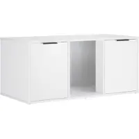 vidaXL Kattenkrat Meubel Wit 100 x 49 x 45 cm Bewerkt hout