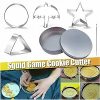 SKY 6PCS Metalen Inktvis Spel Suikerkoekje Vorm Kerst Koekje Biscuit Cutters