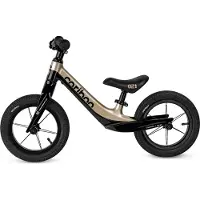 Cariboo Magnesium Air - Loopfiets - Vanaf 2 jaar - voor Jongens en Meisjes - 12 inch - Zwart-Goud - Anti-lek EVA Banden - Verstelbaar Stuur en Zadel