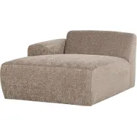 Woood Mojo Base Chaise Longue Bank Links - Velvet - Bruin - 74x112x162