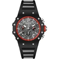 Invicta Racing 69658 Herenhorloge - Quartz Uurwerk - Acryl met Zilveren Wijzerplaat - 43 mm