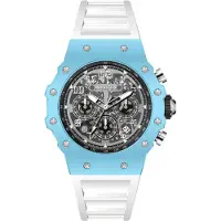 Invicta Racing 69673 Herenhorloge - Quartz Uurwerk - Acryl met Zilveren Wijzerplaat - 43 mm