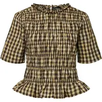 Pieces Top Pcadalaide 2/4 Smock Top Wvn 17166911 Crocodile/whitecap Grey Dames Maat - L