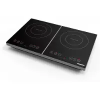 Heinner HFSHI-M2ZBTC inductiekookplaat, 3500 W, 2 kookzones, touchbediening, zwart