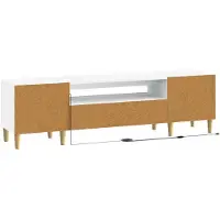 vidaXL LED tv-meubel ARNHEM 153 x 35 x 43 cm Wit Bewerkt hout