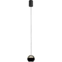 Steinhauer Belluno 4587ZW – Zwarte 1-lichts hanglamp met smoke glas en Cable Lift