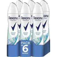 Rexona Deodorant Shower Fresh - 6 x 200 ml. - MotionSense - Voordeelverpakking