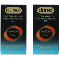 Durex Intensity Condooms XL - Nieuwste generatie ultradunne, latexvrije condooms voor mannen – Gedeelde lichaamswarmte - 2 x 10 stuks - Voordeelverpakking
