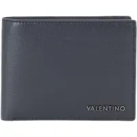 Valentino Leren portemonnee Karo Wallet Navy donkerblauw